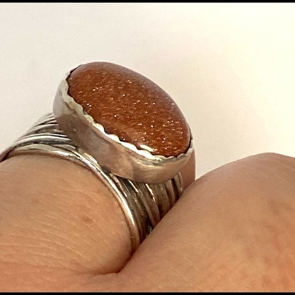 Silpada 925 Ring Goldstone size 8.25 Sterling - Picture 9 of 12